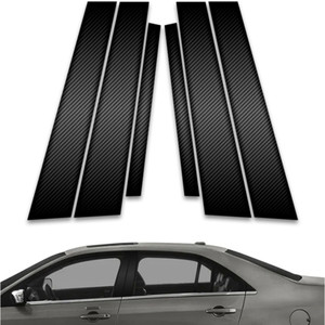 6pc Carbon Fiber Pillar Post Covers for 2007-2012 Lincoln MKZ