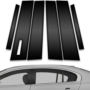6pc Carbon Fiber Pillar Post Covers w/Keypad Cutout for 2009-2016 Lincoln MKS