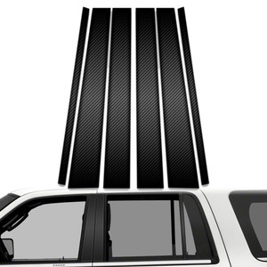 6pc Carbon Fiber Pillar Post Covers for 1997-2017 Lincoln Navigator