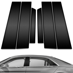 6pc Carbon Fiber Pillar Post Covers for 2017-2023 Lincoln Continental
