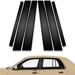 6pc Carbon Fiber Pillar Post Covers for 1992-2011 Mercury Grand Marquis