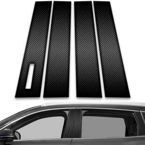 4pc Carbon Fiber Pillar Post Covers w/Keypad Cutout for 2016-2023 Lincoln MKX