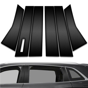 6pc Carbon Fiber Pillar Post Covers w/Keypad Cutout for 2016-2023 Lincoln MKX