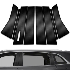 8pc Carbon Fiber Pillar Post Covers w/Keypad Cutout for 2016-2023 Lincoln MKX