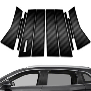 10pc Carbon Fiber Pillar Post Covers w/Keypad Cutout for 2016-2023 Lincoln MKX