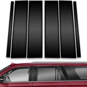 6pc Carbon Fiber Pillar Post Covers for 2018-2023 Lincoln Navigator