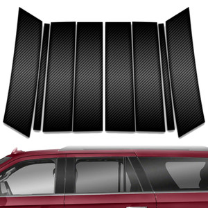 8pc Carbon Fiber Pillar Post Covers for 2018-2023 Lincoln Navigator