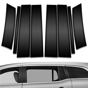 8pc Carbon Fiber Pillar Post Covers w/Keypad Cutout for 2010-2019 Lincoln MKT