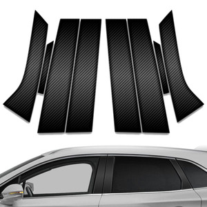 8pc Carbon Fiber Pillar Post Covers for 2015-2023 Lincoln MKC