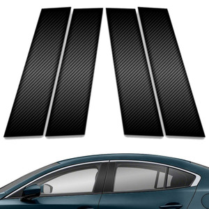 4pc Carbon Fiber Pillar Post Covers for 2019-2023 Mazda 3