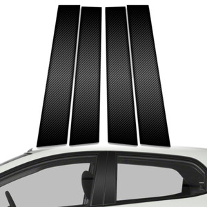 4pc Carbon Fiber Pillar Post Covers for 2011-2015 Mazda 2