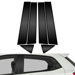 6pc Carbon Fiber Pillar Post Covers for 2011-2015 Mazda 2