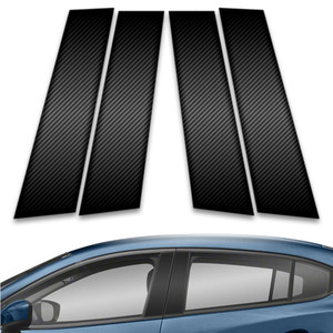 4pc Carbon Fiber Pillar Post Covers for 2014-2018 Mazda 3