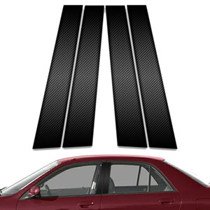 4pc Carbon Fiber Pillar Post Covers for 2000-2003 Mazda Protege 4dr