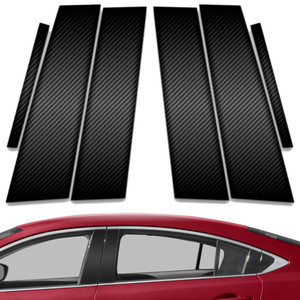 6pc Carbon Fiber Pillar Post Covers for 2014-2023 Mazda 6