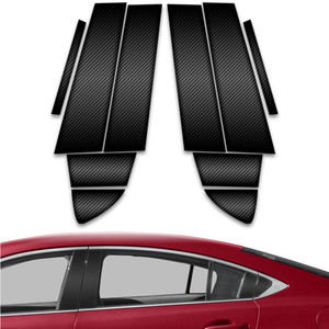 10pc Carbon Fiber Pillar Post Covers for 2014-2023 Mazda 6