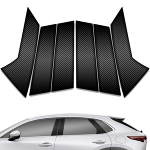 6pc Carbon Fiber Pillar Post Covers for 2022-2023 Mazda CX-30