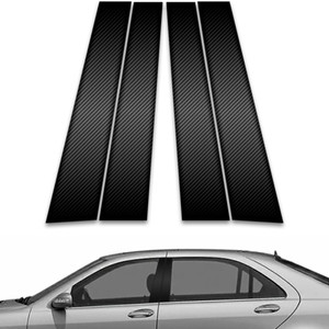 4pc Carbon Fiber Pillar Post Covers for 1998-2006 Mercedes-Benz S Class