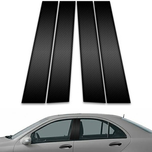 4pc Carbon Fiber Pillar Post Covers for 2000-2007 Mercedes-Benz C Class