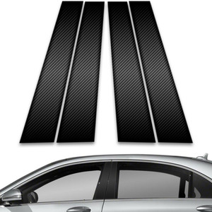 4pc Carbon Fiber Pillar Post Covers for 2014-2020 Mercedes-Benz S Class