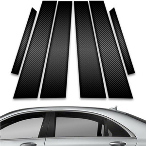 6pc Carbon Fiber Pillar Post Covers for 2014-2020 Mercedes-Benz S Class