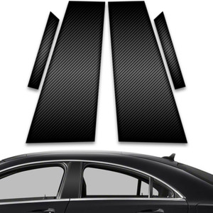 4pc Carbon Fiber Pillar Post Covers for 2014-2016 Mercedes-Benz CLA Class