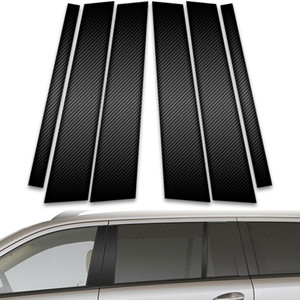 6pc Carbon Fiber Pillar Post Covers for 2007-2012 Mercedes-Benz GL Class