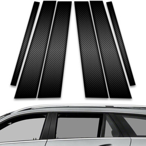 6pc Carbon Fiber Pillar Post Covers for 2010-2015 Mercedes-Benz E Class Wagon