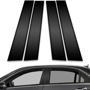 4pc Carbon Fiber Pillar Post Covers for 2010-2016 Mercedes-Benz E Class