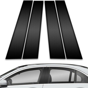 4pc Carbon Fiber Pillar Post Covers for 2015-2023 Mercedes-Benz C Class