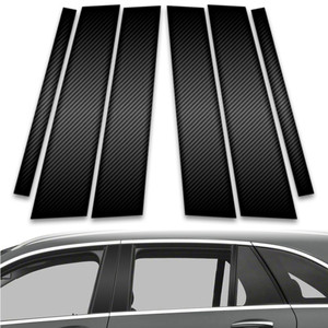 6pc Carbon Fiber Pillar Post Covers for 2016-2023 Mercedes-Benz GLC Class