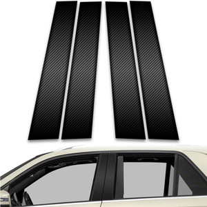 4pc Carbon Fiber Pillar Post Covers for 2016-2023 Mercedes-Benz GLE Class
