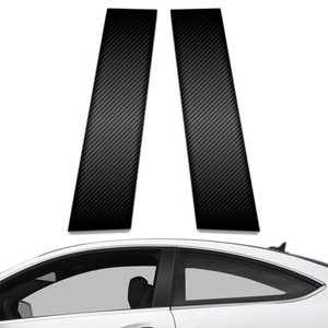 2pc Carbon Fiber Pillar Post Covers for 2012-2023 Mercedes-Benz C250
