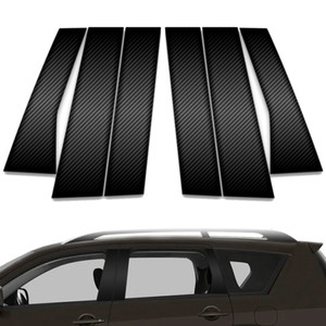 6pc Carbon Fiber Pillar Post Covers for 2007-2013 Mitsubishi Outlander