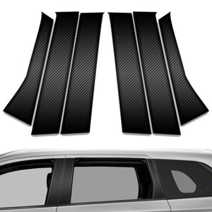 6pc Carbon Fiber Pillar Post Covers for 2013-2021 Mitsubishi Outlander