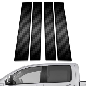 4pc Carbon Fiber Pillar Post Covers for 2004-2015 Nissan Titan King Cab