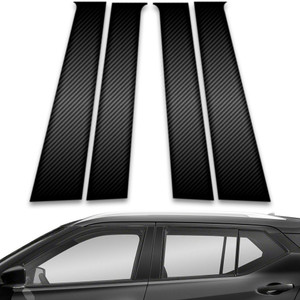 4pc Carbon Fiber Pillar Post Covers for 2018-2023 Nissan Kicks