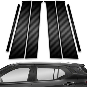 6pc Carbon Fiber Pillar Post Covers for 2018-2023 Nissan Kicks