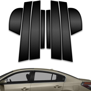 8pc Carbon Fiber Pillar Post Covers for 2007-2012 Nissan Altima 4dr