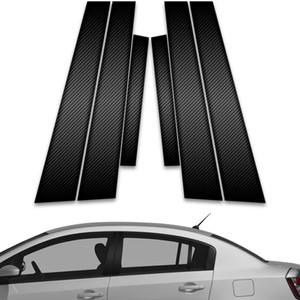 6pc Carbon Fiber Pillar Post Covers for 2007-2012 Nissan Sentra