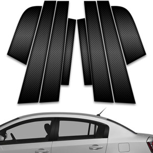 8pc Carbon Fiber Pillar Post Covers for 2007-2012 Nissan Sentra