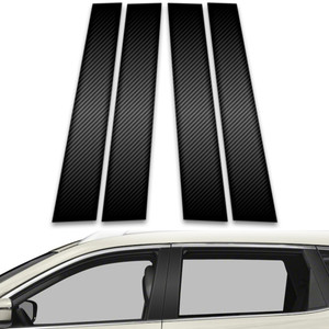 4pc Carbon Fiber Pillar Post Covers for 2014-2021 Nissan Rogue