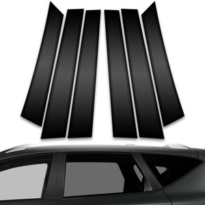 6pc Carbon Fiber Pillar Post Covers for 2009-2014 Nissan Murano