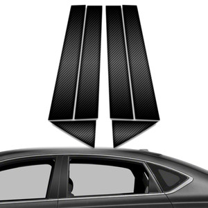 6pc Carbon Fiber Pillar Post Covers for 2013-2020 Nissan Sentra 4dr