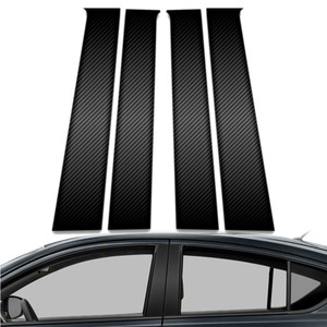 4pc Carbon Fiber Pillar Post Covers for 2012-2023 Nissan Versa Sedan