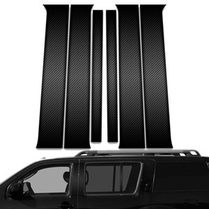 6pc Carbon Fiber Pillar Post Covers for 2005-2012 Nissan Pathfinder