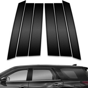 6pc Carbon Fiber Pillar Post Covers for 2023 Nissan Pathfinder
