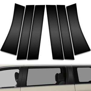 6pc Carbon Fiber Pillar Post Covers for 2011-2016 Nissan Quest