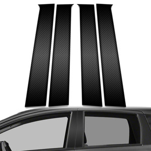 4pc Carbon Fiber Pillar Post Covers for 2013-2023 Nissan Versa Note Hatchback