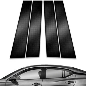 4pc Carbon Fiber Pillar Post Covers for 2021-2023 Nissan Sentra 4dr